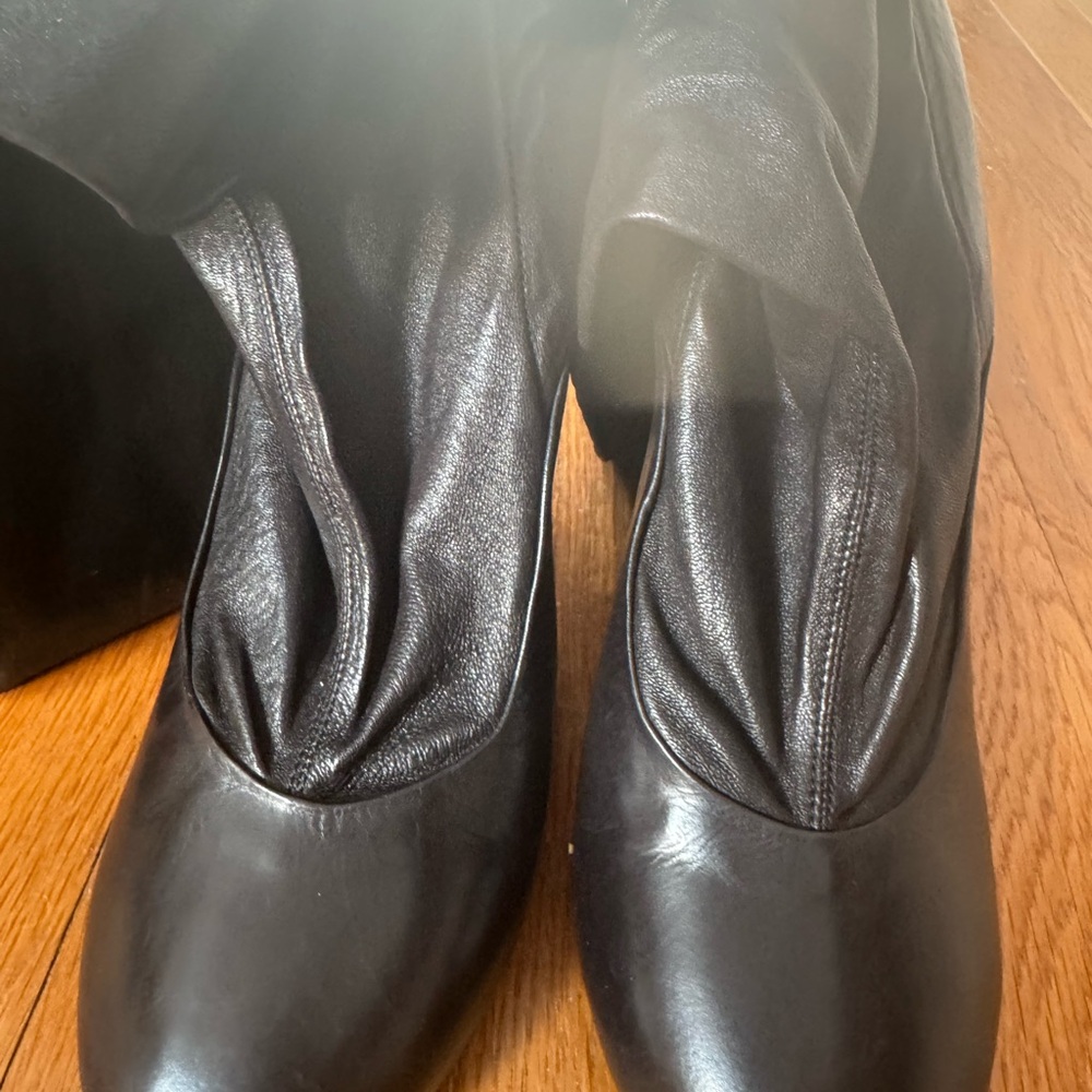 ALAIA Paris Black Over-the-Knee Wedge Boots Size 39 - Picture 3 of 6